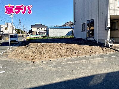 外観：【限定1棟】建築予定地です！ ・角地 ・3SLDK ・LDK16.5帖、隣接畳コーナー3帖 ・全居室収納完備 ・ウォークインクローゼット ・全洋室6帖以上 ・室内干し ・駐車場2台可