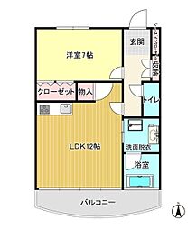 ラ・メルカーサ2 1LDKの間取図画像