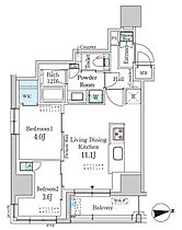 パークアクシス神田レジデンス 803 ｜ 東京都千代田区神田司町2丁目19-1（賃貸マンション2LDK・8階・44.66㎡） その2