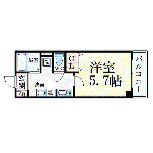 IF城北 502｜大阪府大阪市旭区中宮5丁目(賃貸マンション1K・5階・20.16㎡)の写真 その2