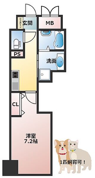 オリエントレジデンス門真栄町 ｜大阪府門真市栄町(賃貸マンション1K・2階・25.08㎡)の写真 その2