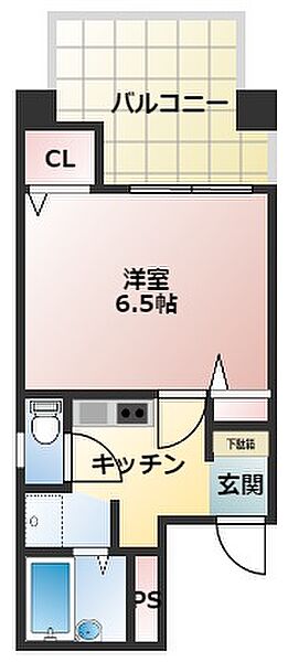 マイトレーヤハイツ ｜大阪府寝屋川市萱島本町(賃貸マンション1K・6階・21.82㎡)の写真 その2