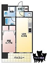 プレジオ布施ASIAN  ｜ 大阪府東大阪市足代北1丁目（賃貸マンション1LDK・7階・34.31㎡） その2