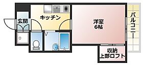 リバーイーストクレムリン  ｜ 大阪府寝屋川市秦町（賃貸マンション1K・6階・22.00㎡） その2