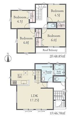 間取り 新築戸建　東区東野23−1期　4号棟