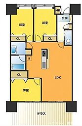 アイランド帯山けやき通り 3LDKの間取図画像