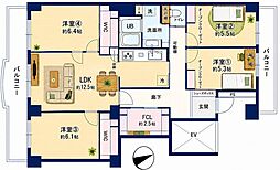 新松戸サンライトパストラル六番街A棟 4LDKの間取図画像
