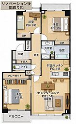 パークハウス新松戸311 3LDKの間取図画像