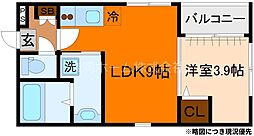 S＆L花園 3階1LDKの間取り