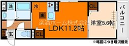 FleurII 1LDKの間取図画像