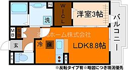 マジェスティ　ヒル 1階1LDKの間取り