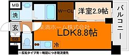 京都市南区東九条南石田町マンション 1LDKの間取図画像