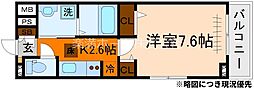 オーサム ヴィレッジ 京都桂 1Kの間取図画像