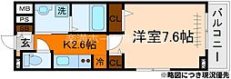 オーサム ヴィレッジ 京都桂 1Kの間取図画像