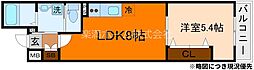ARCA嵯峨嵐山 1LDKの間取図画像