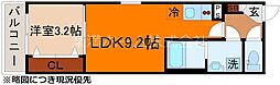 ジーメゾン京都梅津 1LDKの間取図画像