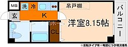 V-style西院 1Kの間取図画像