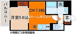 ときわぎ 1DKの間取図画像