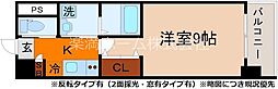 グランレブリー太秦天神川 1Kの間取図画像