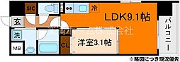 リシュドール梅小路 1LDKの間取図画像