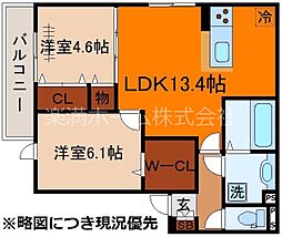D-residence東寺 2階2LDKの間取り