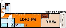 Mirei烏丸五条 3階1LDKの間取り