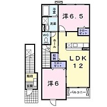 アロッジオＢ 202 ｜ 岐阜県本巣郡北方町栄町３丁目（賃貸アパート2LDK・2階・58.86㎡） その2