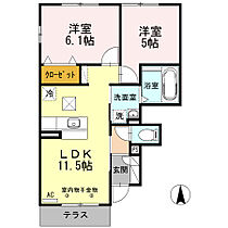 シャトーアサヒIV 103 ｜ 岐阜県本巣郡北方町天狗堂２丁目（賃貸アパート2LDK・1階・49.90㎡） その2