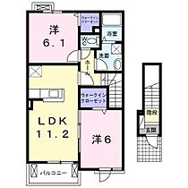 ウィステリア粟野 202 ｜ 岐阜県岐阜市粟野西８丁目（賃貸アパート2LDK・2階・57.64㎡） その2