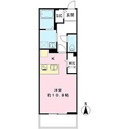 ブライトコート ワンルームの間取図画像