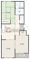 メゾンドアイン 3DKの間取図画像