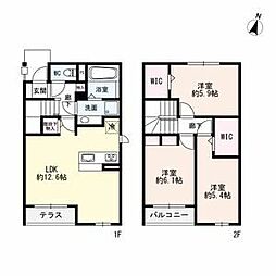 D-court羽衣町 3LDKの間取図画像