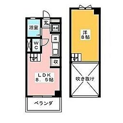 La・Sala 1LDKの間取図画像