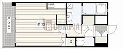 パセール青柳 1Kの間取図画像