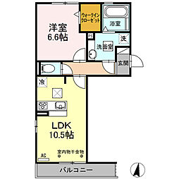 ウエストサイドレジデンス 1LDKの間取図画像