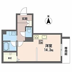 シャーメゾン月の杜 ワンルームの間取図画像