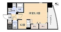 サンシャイン土器屋 9階1Kの間取り