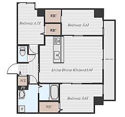 仮称)フォレストテラス 3LDKの間取図画像