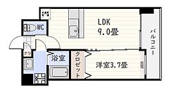 ＧＲＡＮＤ　ＣＯＵＲＴ 8階1LDKの間取り