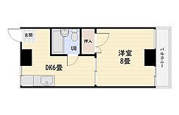 満霧園ビル 1DKの間取図画像