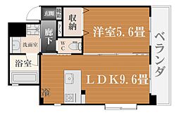 ドリーム城南 1LDKの間取図画像