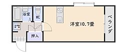 萩原ビル ワンルームの間取図画像