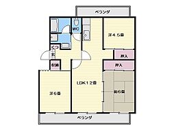 サルヴァトーレ吉野2号棟 3LDKの間取図画像