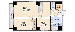 フォレスト3 2LDKの間取図画像