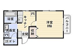 サンタステージ 1Kの間取図画像