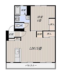 サルヴァトーレ伊敷 1LDKの間取図画像