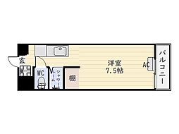 グランデBWM ワンルームの間取図画像
