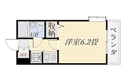 朝日プラザ高麗町 1Kの間取図画像