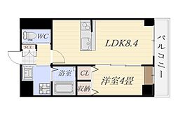 ラルーチェ平田橋 1LDKの間取図画像