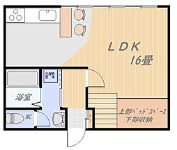 CoConBLD ワンルームの間取図画像